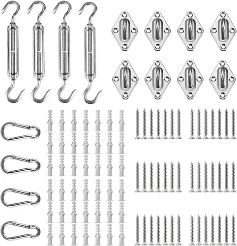 Miniatura 8 de Kit de herrajes para toldo de 5 pulgadas para rectángulo 316 de acero inoxidable antioxidante para patio al aire libre