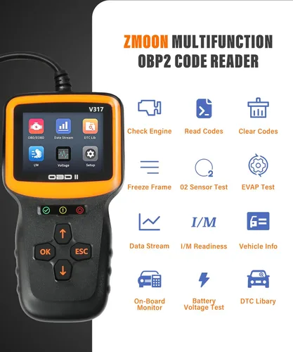 Miniatura 3 de YAKEFLY Herramienta de diagnóstico con escáner OBD2, lector de códigos OBD2 para auto, lector de códigos de fallas del motor, herramienta de escaneo