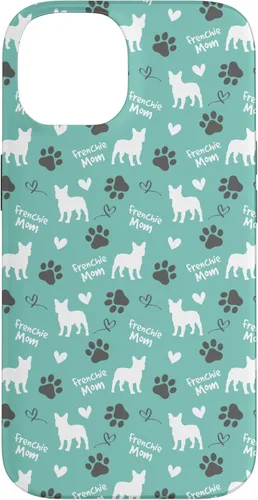 Miniatura 4 de Funda para iPhone 13 Pro Max Frenchie Mom Bulldog Francés Mamá Azul Mujeres
