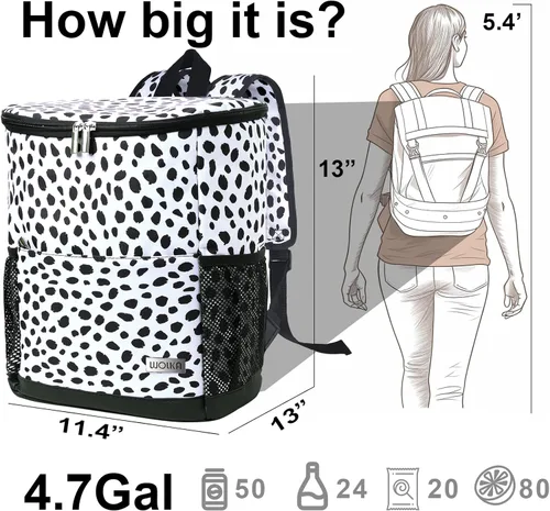 Miniatura 2 de Mochila Enfriadora Wolka 30 Latas, Mochilas Enfriadoras Aisladas A Prueba De Fugas Portátiles, Bolsa Enfriadora De Lado Suave Impermeable Para Perro