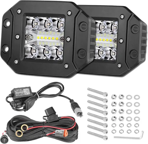 Miniatura 15 de Cápsulas LED, OFFROADTOWN Cubos LED de 2 pulgadas 50W Cápsulas de Luces de Conducción Luz de Parachoques Luz de Zanja Antiniebla Marcha Atrás