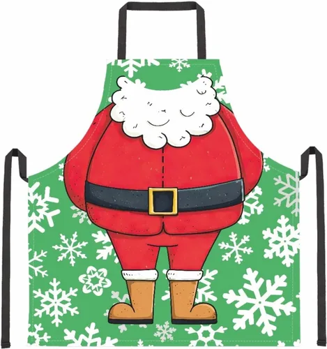 Miniatura 21 de Dreaweet Delantal de cocina unisex con cuello ajustable de Navidad