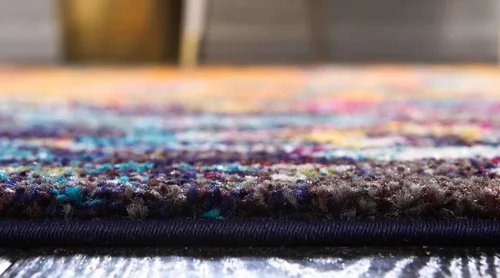 Miniatura 4 de Unique Loom - Colección Estrella, colores oscuros, tapete abstracto moderno y desgastado (3' 3 x 5' 3 rectangular, multi/azul marino)