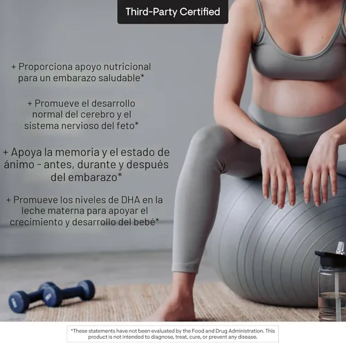 Miniatura 8 de THORNE - Paquete Prenatal Integral: Multi Prenatal Básico para Mujeres y DHA - Cerebro del Bebé, Apoyo a la Salud - 30 Porciones