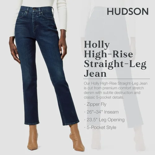 Miniatura 2 de HUDSON Holly Jeans de pierna recta de talle alto para mujer