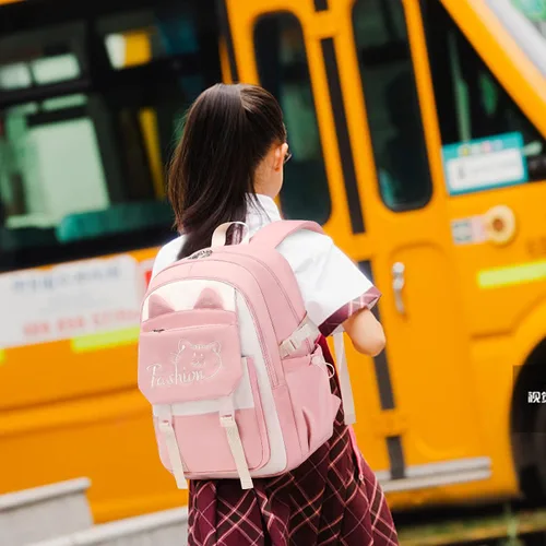 Miniatura 6 de GeeWin Mochila escolar para niñas, estudiantes, mochila para exteriores, Rosado, Mochilas Daypack