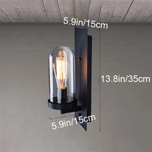 Miniatura 2 de Lámpara de pared de cristal industrial retro, lámpara de pared rústica para decoración de interiores, para sala de estar, dormitorio, baño, pasillo