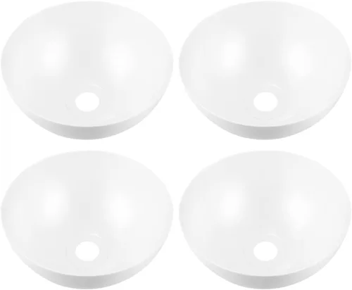 Miniatura 9 de Yardwe 4 piezas de repuesto de pantalla de lámpara de plástico, pantalla de pie de 10 pulgadas, cuenco blanco para lámpara de pie LED antorcha