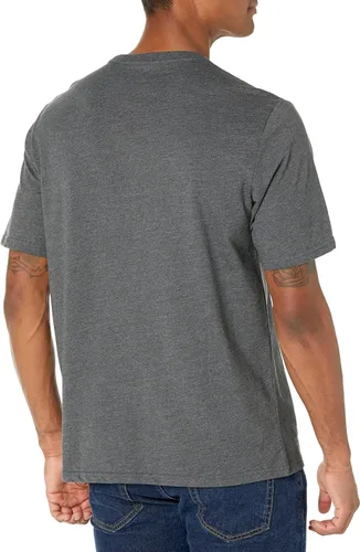 Miniatura 3 de Tienda Essentials Camiseta de manga corta con cuello redondo y bolsillo para hombre, ajuste regular, paquete de 2