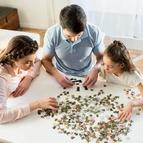 Miniatura 5 de Rompecabezas de 1000 piezas para adultos (vista costera de cabaña)