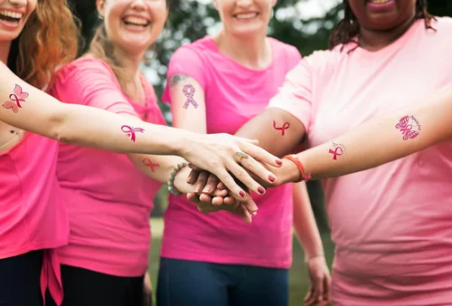 Miniatura 5 de 10 hojas de tatuajes temporales – cintas rosas, conciencia sobre el cáncer de mama, tatuajes falsos para mujeres, recaudación de fondos, eventos
