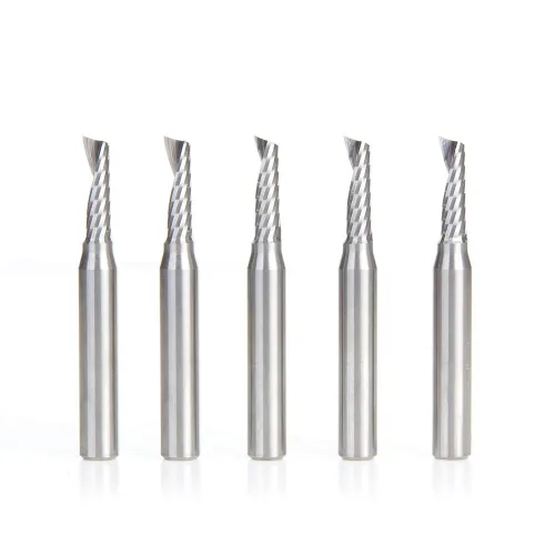 Miniatura 8 de Amana Tool - 51414 Carburo sólido CNC espiral 'O' sola flauta, corte de plástico 3/8 de diámetro x 1