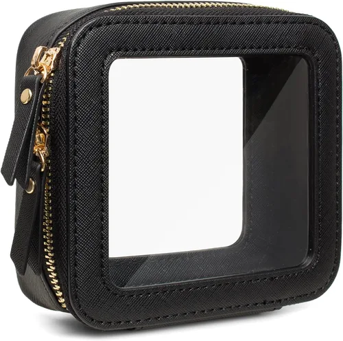 Miniatura 10 de Juego de bolsas de maquillaje transparentes de viaje, bolsa de cosméticos aprobada por la TSA con cremallera, bolsa de maquillaje portátil, bolsa