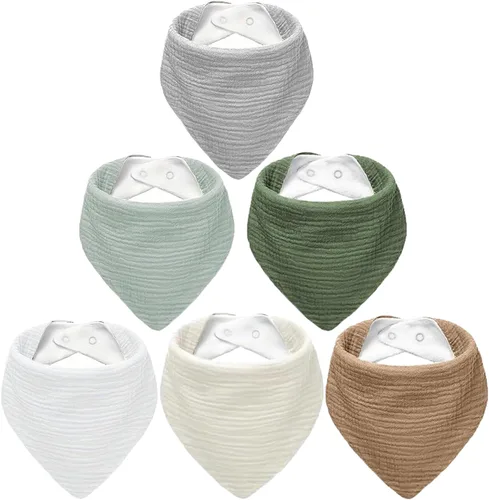 Miniatura 8 de Baberos de muselina para niños y niñas, baberos de algodón suave, baberos de babeo y dentición para bebés, recién nacidos