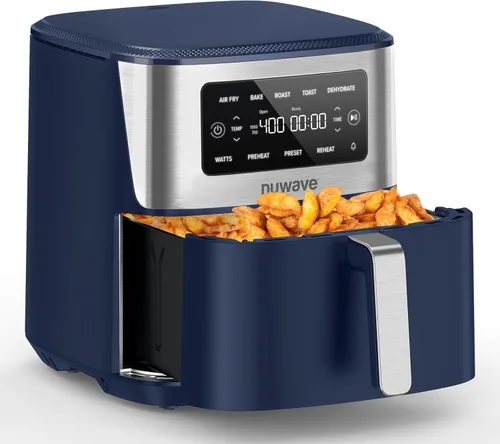 Miniatura 10 de Nuwave Brio Plus - Freidora de aire 6 en 1, gran capacidad de 7 cuartos de galón, control preciso de temperatura de 50 °F a 400 °F, antiadherente