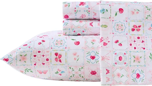 Miniatura 46 de Betsey Johnson - Sábanas de cama King, ropa de cama suave y ligera, resistente a la decoloración y a las arrugas (leopardo, King)