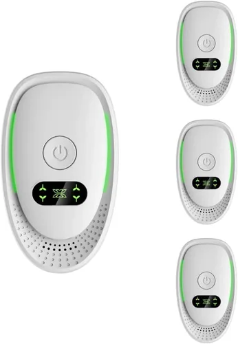 Paquete de 4 ionizadores de aire inteligentes para el hogar con luz nocturna, potenciador de aire de iones negativos para dormitorio, cocina,