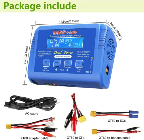 Miniatura 3 de B6 AC Lipo Balance Cargador con 80W Fuente de Alimentación para 1S 2S 3S-6S LiPo Lilon Life Lifepo4 NiCd NiMh Pb RC Batería