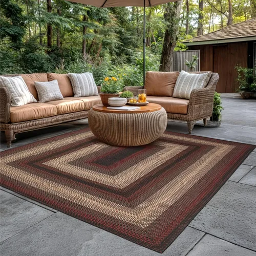 Miniatura 158 de Alfombra ovalada trenzada gris humo de 20 x 30 pulgadas, lavable para interiores y exteriores, decoración campestre para cocinas y entradas