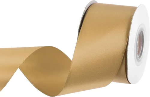 Miniatura 291 de MECCANIXITY Cinta de satén de 3/8 pulgadas de 50 yardas, de grogrén, de seda sólida, fina para ramo de boda, para regalo del día de San Valentín