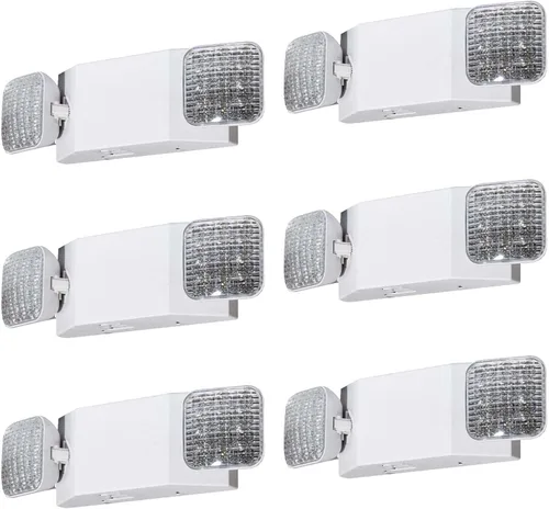 Miniatura 9 de Luces de emergencia LED con batería de respaldo, luz de emergencia comercial ajustable de dos cabezales, certificación UL, CA 120/277V, accesorios