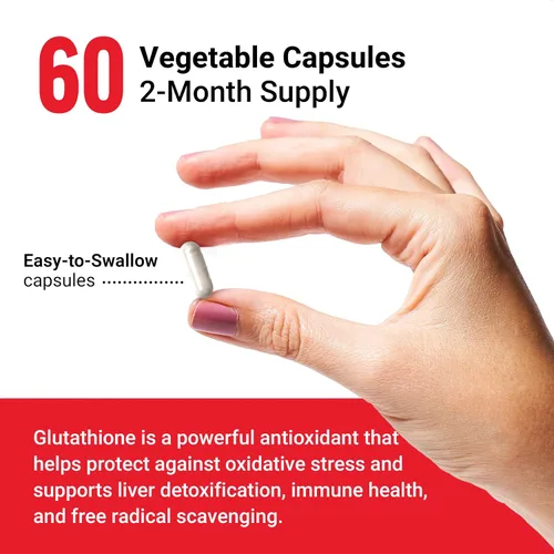 Miniatura 3 de Force Factor Suplemento de glutatión, suplemento antioxidante con glutatión reducido de 500 mg para una absorción y eficacia superiores