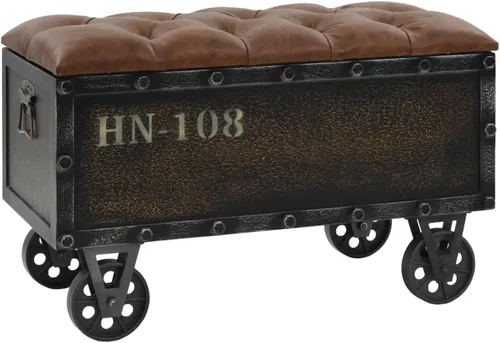 Miniatura 9 de Banco de almacenamiento de abeto de madera maciza para dormitorio, sala de estar, extremo de la cama, 43.3 x 15.7 x 19.7 pulgadas