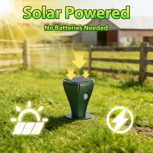 Miniatura 4 de Paquete de 8 estacas solares ultrasónicas repelentes de topos para césped y jardín, IP65 impermeable disuasorio de animales para tofos, ratas