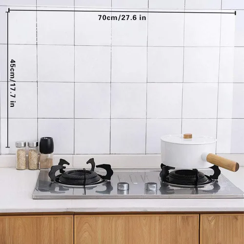 Miniatura 6 de Sufang 4 calcomanías de pared transparentes a prueba de aceite, papel tapiz protector de pared para cocina, protector de pared, impermeable
