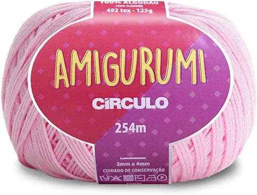 Miniatura 14 de Circulo Amigurumi Yarn, 100% Algodón Virgen Brasileño Mercerizado para Crochet y Tejido, Soft Art - Hilo de Peso Deportivo, 4.4 oz, 278 yardas