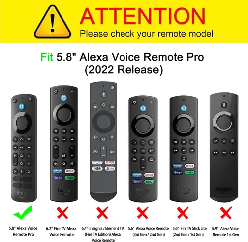 Miniatura 2 de CaseBot Funda para Alexa Voice Remote Pro (versión 2022) – Honey Comb ligera, antideslizante, a prueba de golpes, funda protectora de silicona