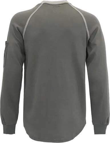 Miniatura 98 de KONRECO Camisas FR para hombre resistentes al fuego/ignífugo CAT2 7oz algodón dos tonos y camisa Henley