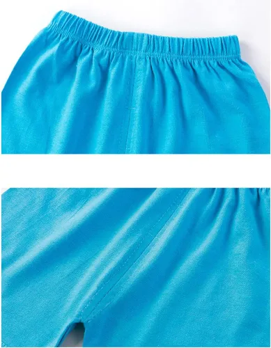 Miniatura 7 de Conjunto de 4 piezas de camiseta sin mangas y pantalones cortos de algodón para niños pequeños, conjuntos de verano