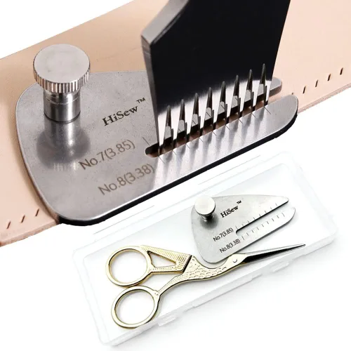 Kit de placa de tracción y tijera de puntada de cuero, cincel de cordones de diamante o compañero de ayuda de hierro pinchado, accesorios de