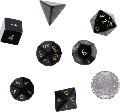 Miniatura 5 de Nupuyai Aretes de cuentas de cristal curativo natural irregular y 7 piezas de dados poliédricos de cristal D&D para juegos de rol RPG MTG