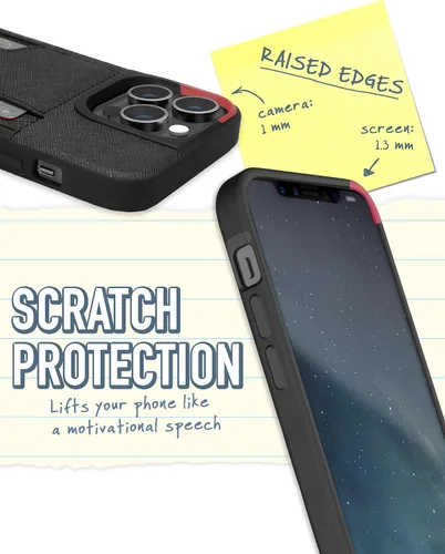 Miniatura 5 de Smartish Funda tipo cartera para iPhone 13 Pro – Wallet Slayer Vol. 2 [delgada + protectora] tarjetero con función atril - Black Tie Affair