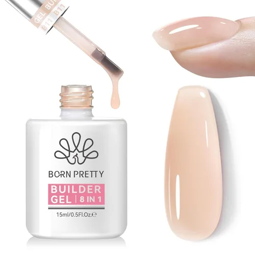 Miniatura 17 de BORN PRETTY Gel constructor para uñas, Gel de extensión de 8 en 1, fortalecedor, Gel constructor duro, Gel base de uñas, Gel de cobertura, Gel Gel