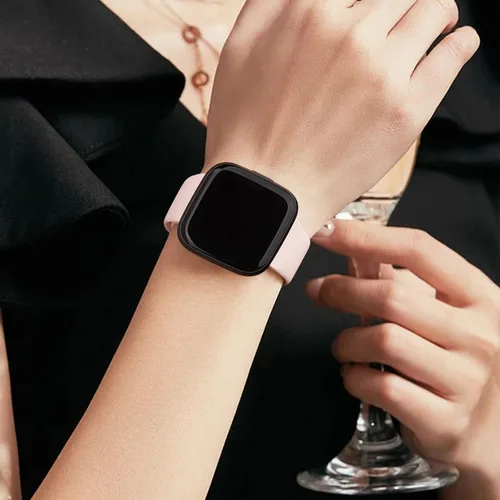 Miniatura 6 de AK Bandas de silicona compatibles con Fitbit Versa 2 / Versa / Lite / SE para mujeres y hombres, correas clásicas suaves de repuesto para reloj