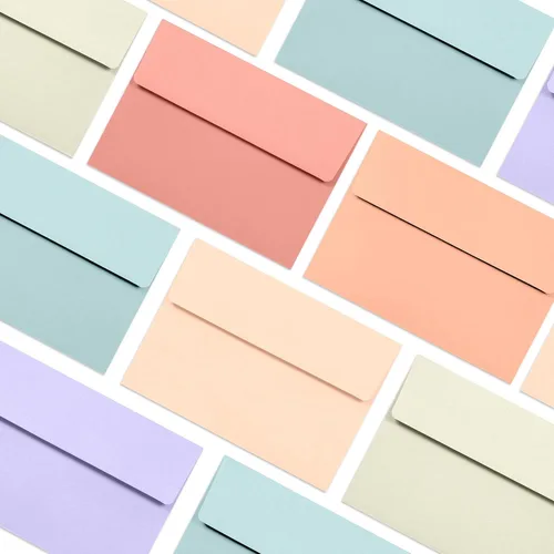Miniatura 6 de Sobres de 5 x 7 pulgadas para invitaciones, paquete de 36 sobres A7 para tarjetas de 5 x 7, sobres de invitación de colores, 6 colores pastel