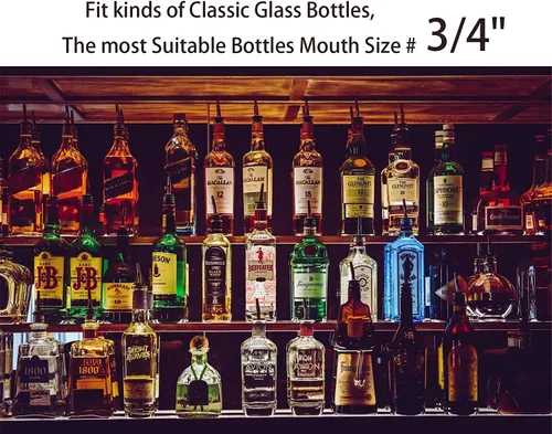 Miniatura 6 de Pafusen Paquete de 12 vertedores de botellas de licor, boquilla para verter licor para botellas de licor, boquilla dispensadora de aceite de oliva