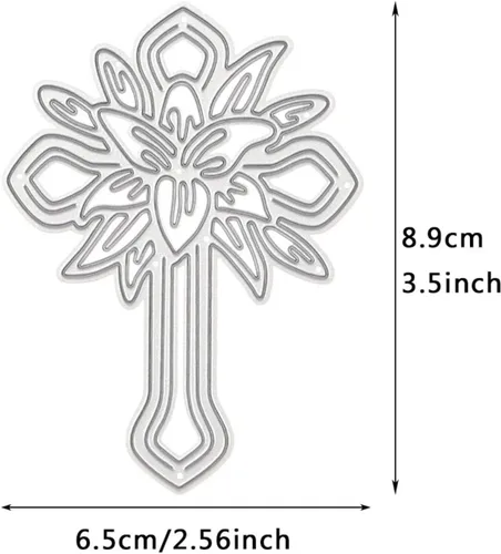 Miniatura 2 de Troqueles de encaje cruzado para hacer tarjetas, troqueles de corte de metal, troqueles de papel para álbumes de recortes, suministros