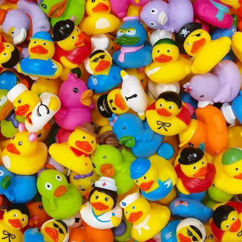 Miniatura 2 de Arttyma Patos de Goma a Granel, Surtido de Patitos para Flotadores de Jeep Pato para Baño Juguetes de Baño Favores de Fiesta (Paquete de 30)