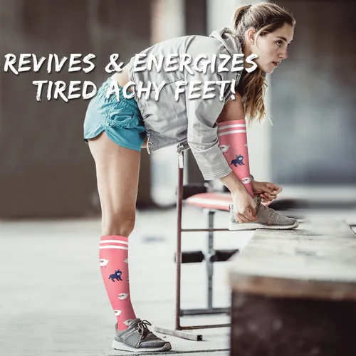 Miniatura 2 de Calcetines médicos de compresión de cobre para mujeres y hombres (6 pares), el mejor apoyo para correr, atletismo, enfermería, viajes