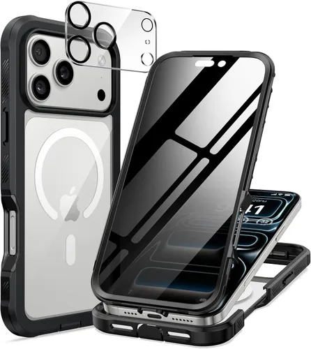 Miniatura 34 de seacosmo para iPhone Air Funda, Carcasa Completa con Protector de Privacidad de Vidrio Templado 9H Integrado y Protector de Lente de Cámara
