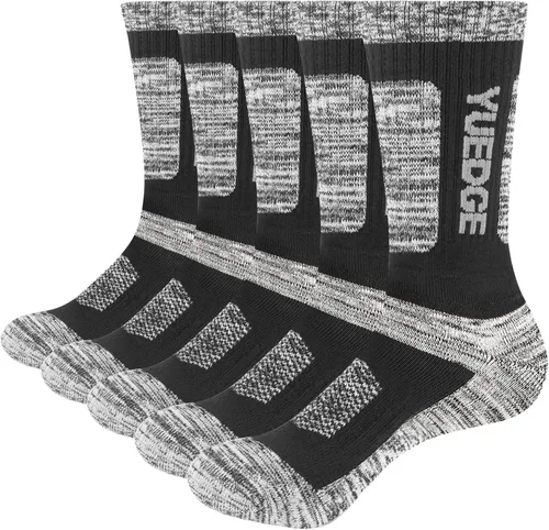 YUEDGE Calcetines atléticos acolchados de rizo de algodón para hombre calcetines térmicos más gruesos y cálidos calcetines de trabajo para hombres