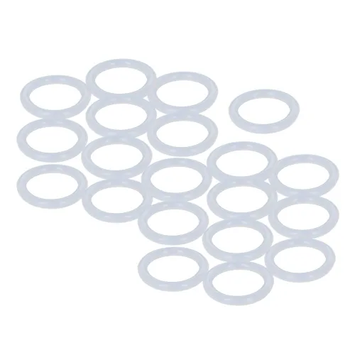 Miniatura 14 de Othmro 10 anillos de sellado de silicona planos blancos, 0.630 x 0.866 x 0.118 in (IDxODxTHK) junta tórica redonda para grifo, ducha, arandelas