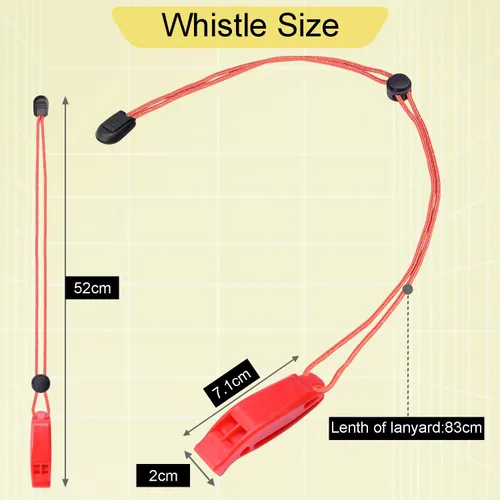 Miniatura 2 de CooBigo 4Pcs Emergency Whistles, Loud Shrill Safety Whistle with Reflective Lanyard for Climbing Hiking Camping Boat Kayak 4 silbato naranja