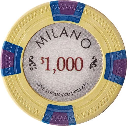 Fichas de póquer Milano por Claysmith Gaming. Fichas de póquer de arcilla de calidad de casino en juegos de 25