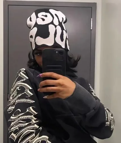 Miniatura 7 de Y2K - Gorros de lana para mujer, gorro de punto acrílico para mujer, gorro de punto inalámbrico para invierno