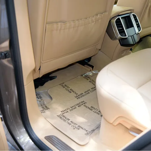 Miniatura 6 de CARCAREZ Rollo de película protectora adhesiva transparente para alfombra de automóvil, alfombrillas protectoras desechables adhesivas, hojas